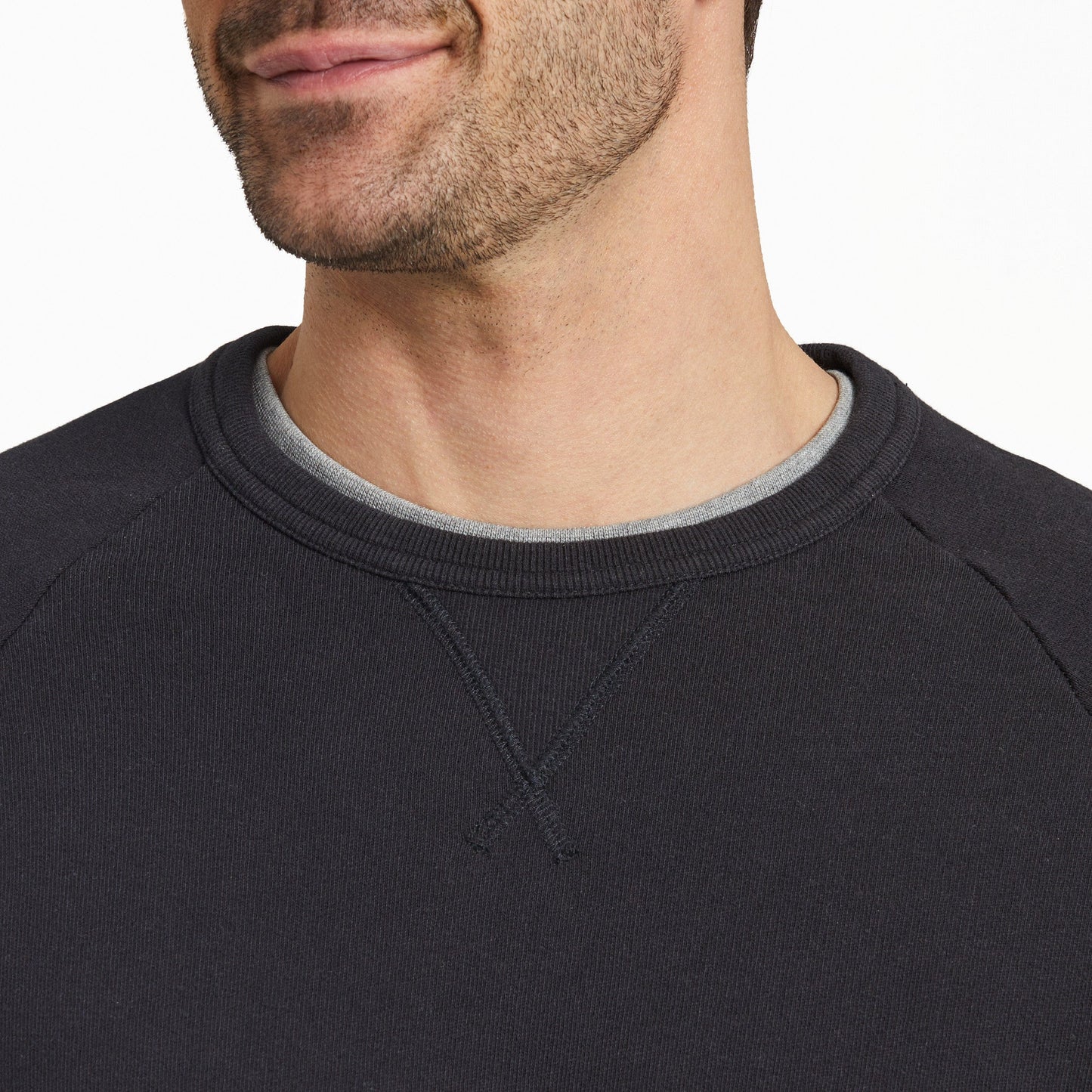 Men's Solid French Terry Crew