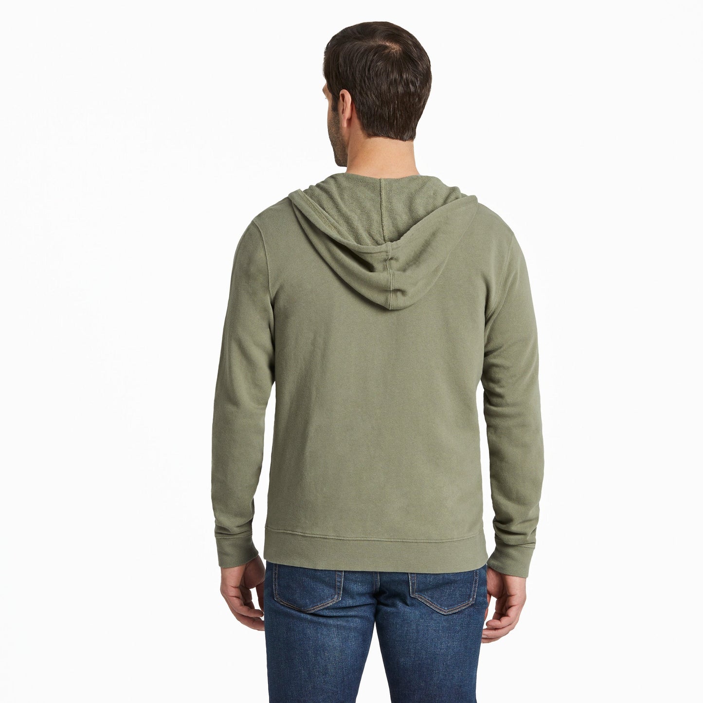 Men's Solid French Terry Zip Hoodie