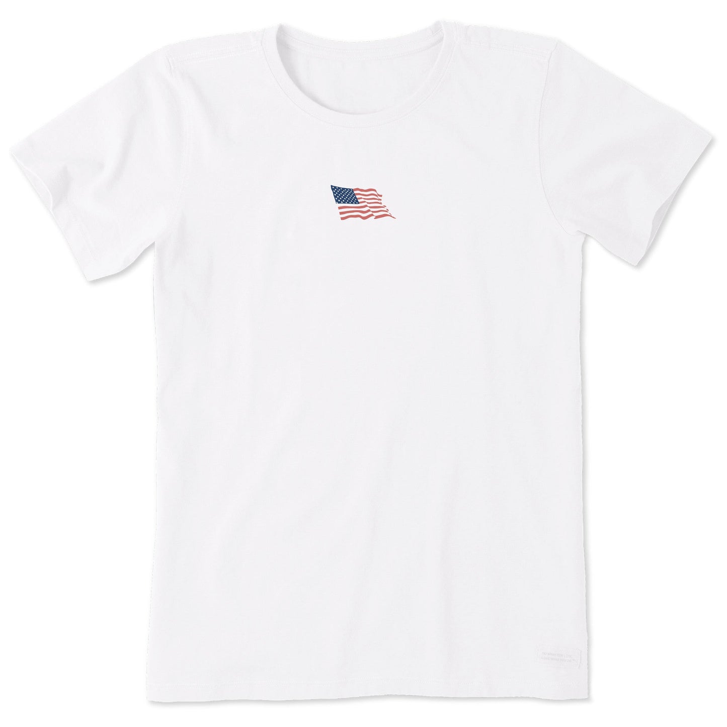 Women's Waving Flag Short Sleeve Crusher Tee