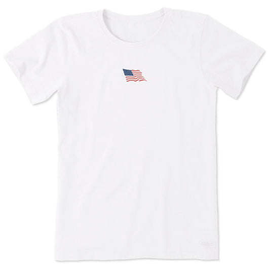 Women's Waving Flag Short Sleeve Crusher Tee