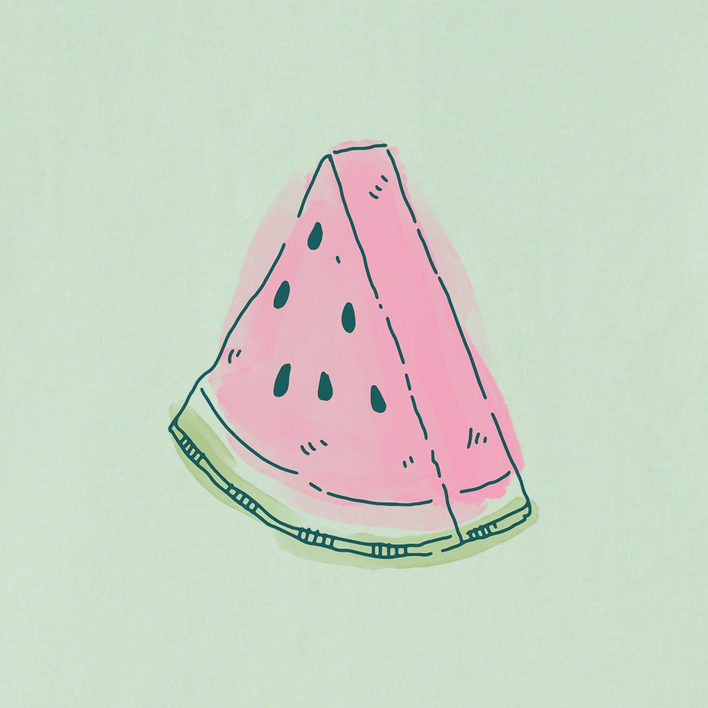 Women's Watercolor Watermelon Short Sleeve Crusher Tee