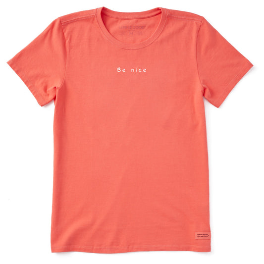 Women's Wordsmith Be Nice Short Sleeve Crusher Tee