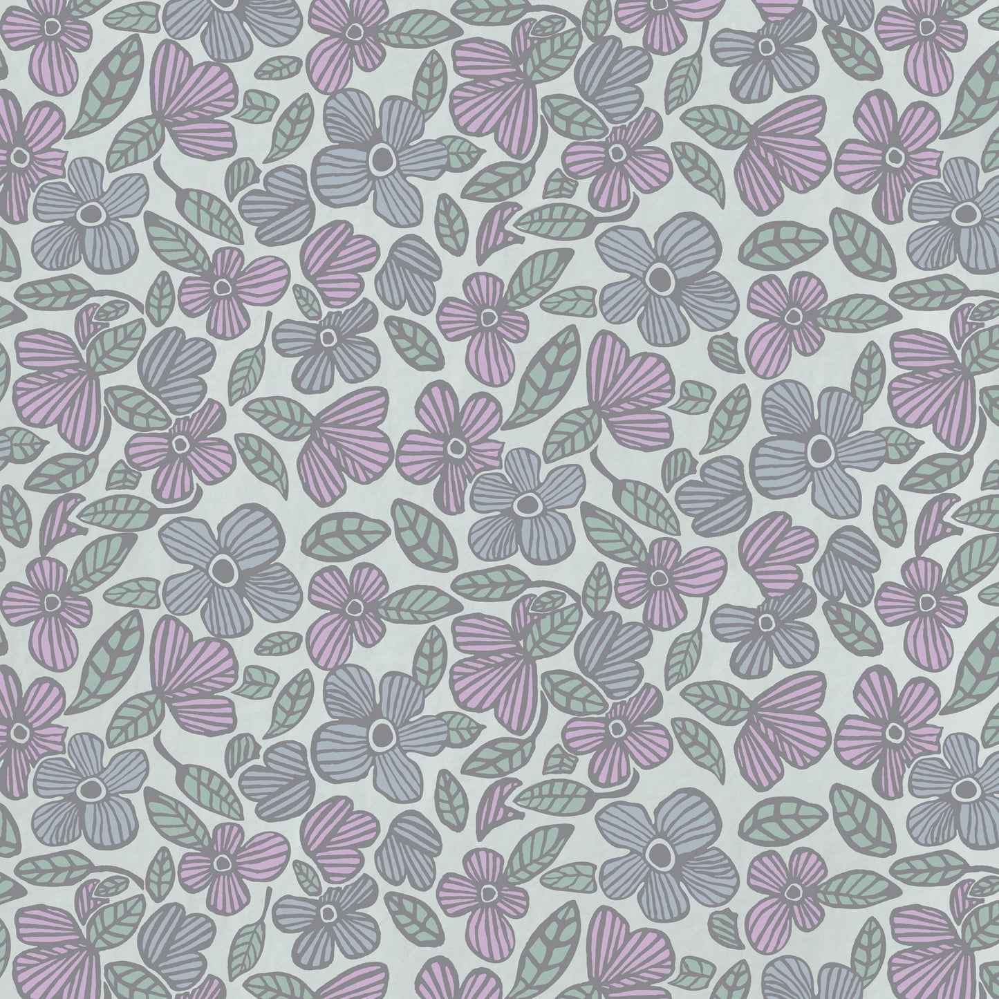 Women's Woodblock Floral Pattern Crusher-LITE Easy Vee