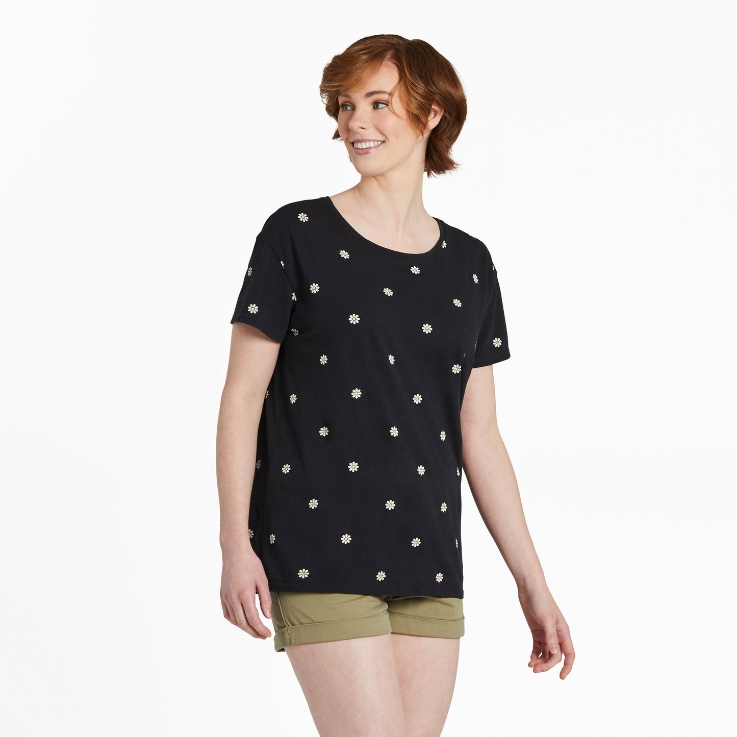 Women's Daisy Dot Pattern Crusher-LITE Easy Tee