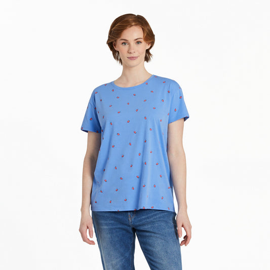 Women's Strawberry Pattern Crusher-LITE Easy Tee