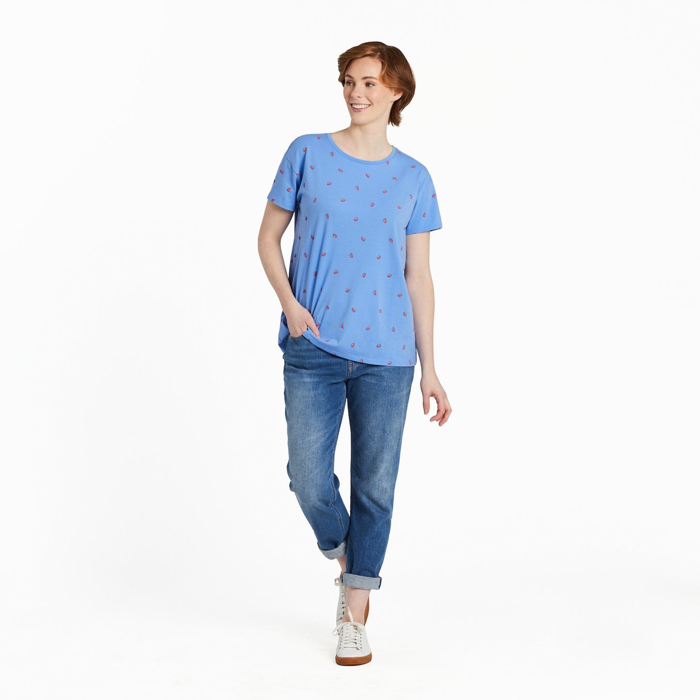 Women's Strawberry Pattern Crusher-LITE Easy Tee