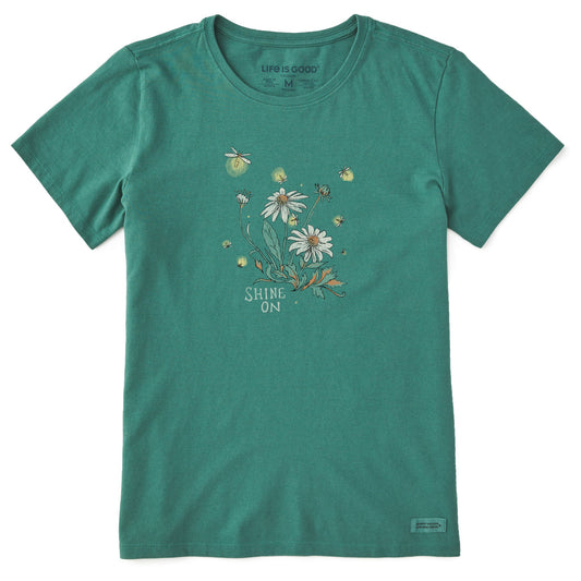 Women's Dreamy Shine On Daisies Short Sleeve Crusher Tee
