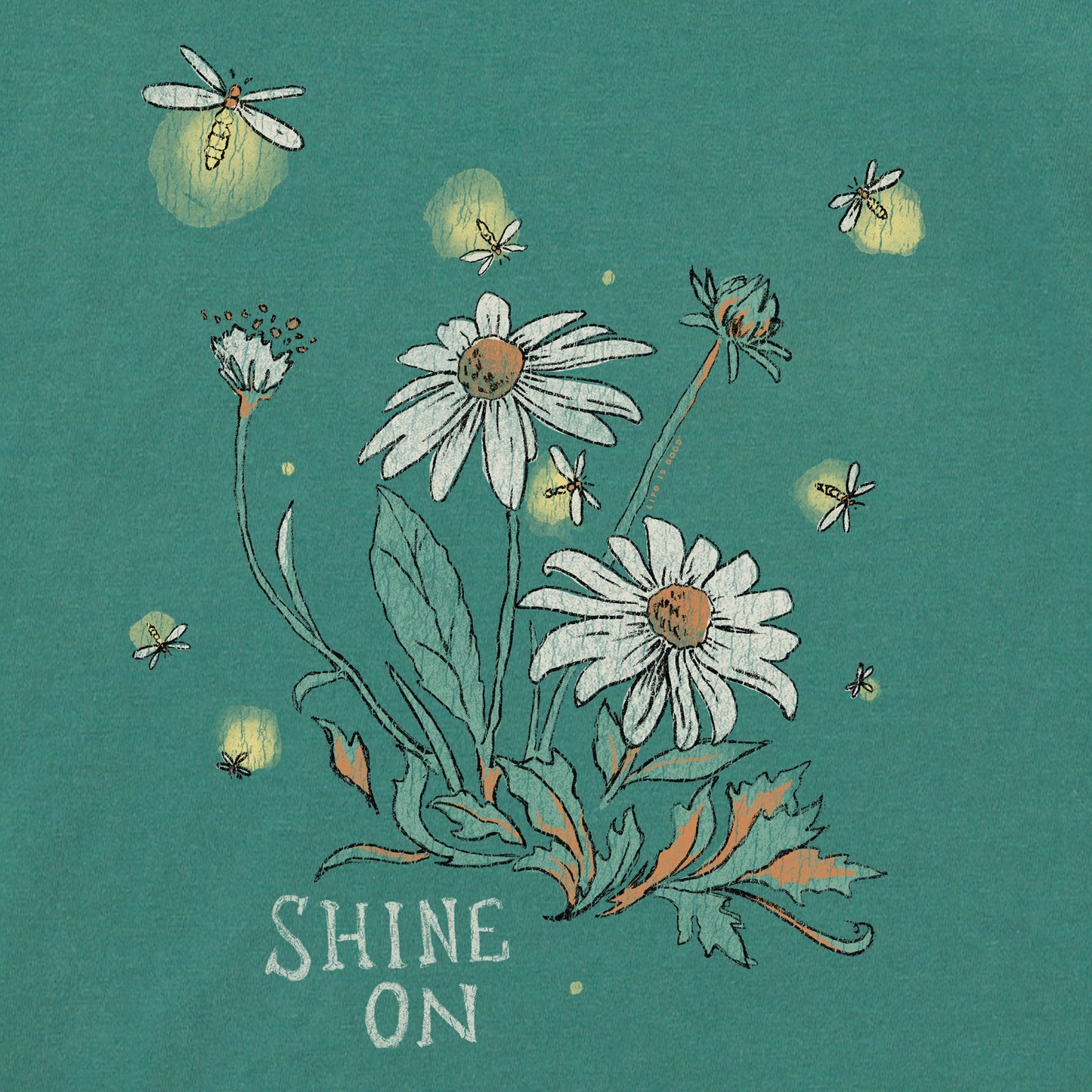 Women's Dreamy Shine On Daisies Short Sleeve Crusher Tee