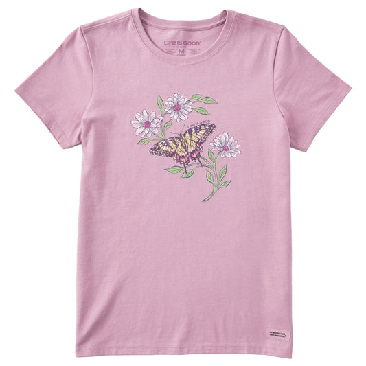 Women's Tiger Butterfly & Daisies Short Sleeve Tee