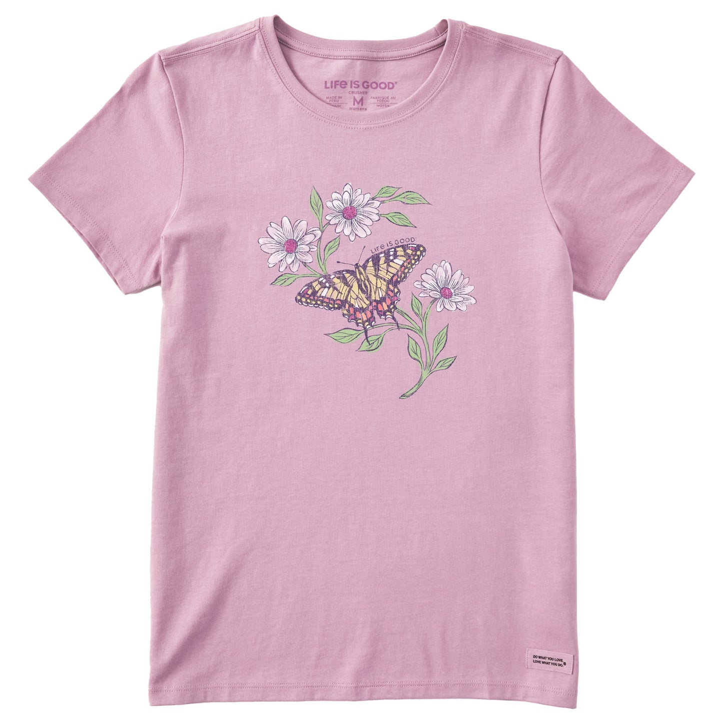Women's Tiger Butterfly & Daisies Short Sleeve Tee
