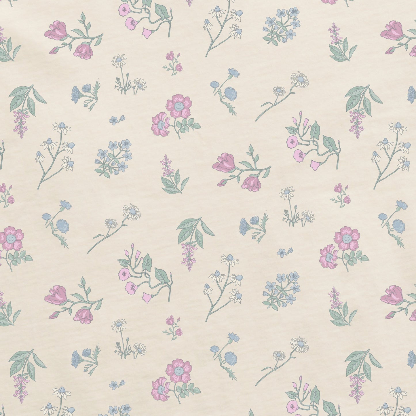 Women's Botanical Wildflower Pattern Crusher-LITE Easy Vee