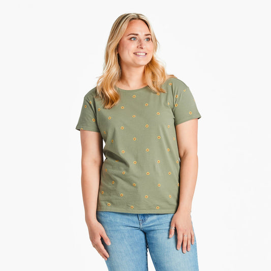Women's Simple Sunflower Pattern Crusher-LITE Easy Tee