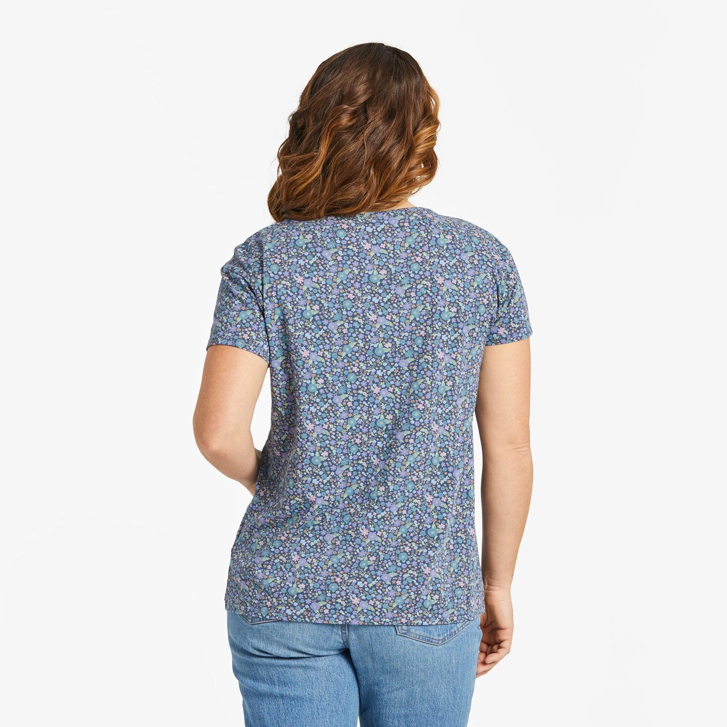 Women's Ditsy Floral Pattern Crusher-LITE Easy Tee