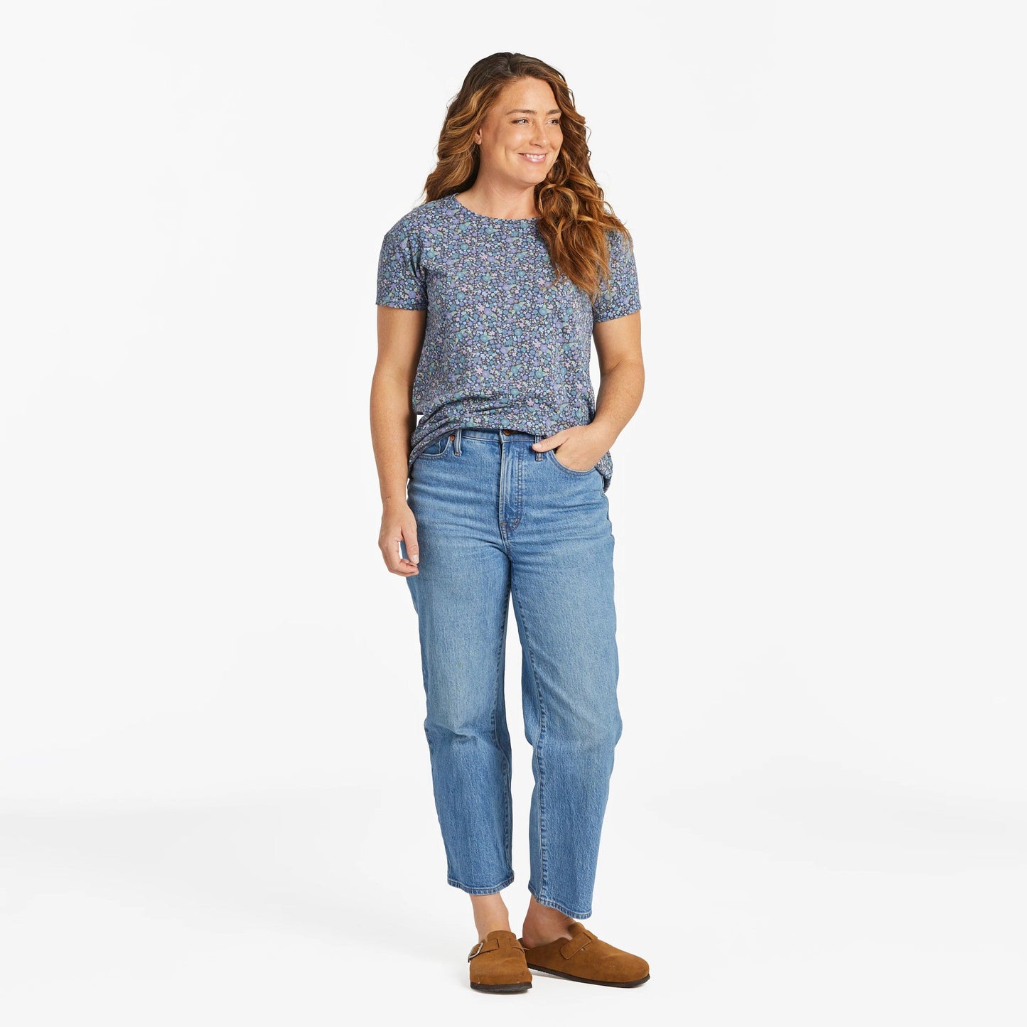 Women's Ditsy Floral Pattern Crusher-LITE Easy Tee