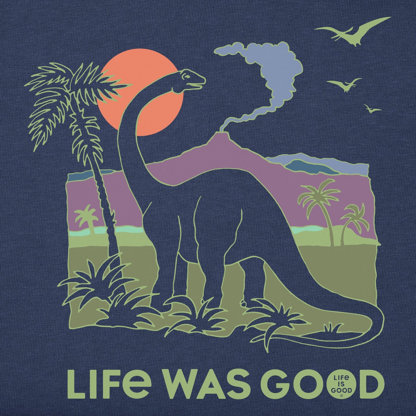 Women's Dinosaur Life was Good Short Sleeve Crusher Boxy Tee