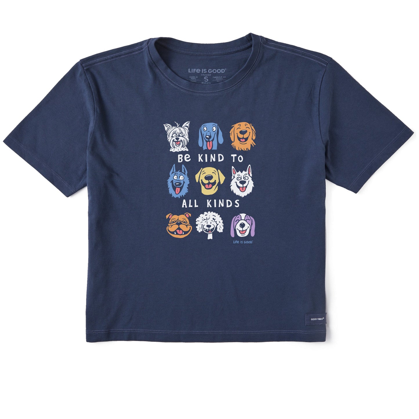 Women's Be Kind to all Kinds Short Sleeve Crusher Boxy Tee