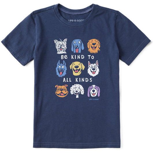 Kids Be Kind to all Kinds Short Sleeve Crusher Tee