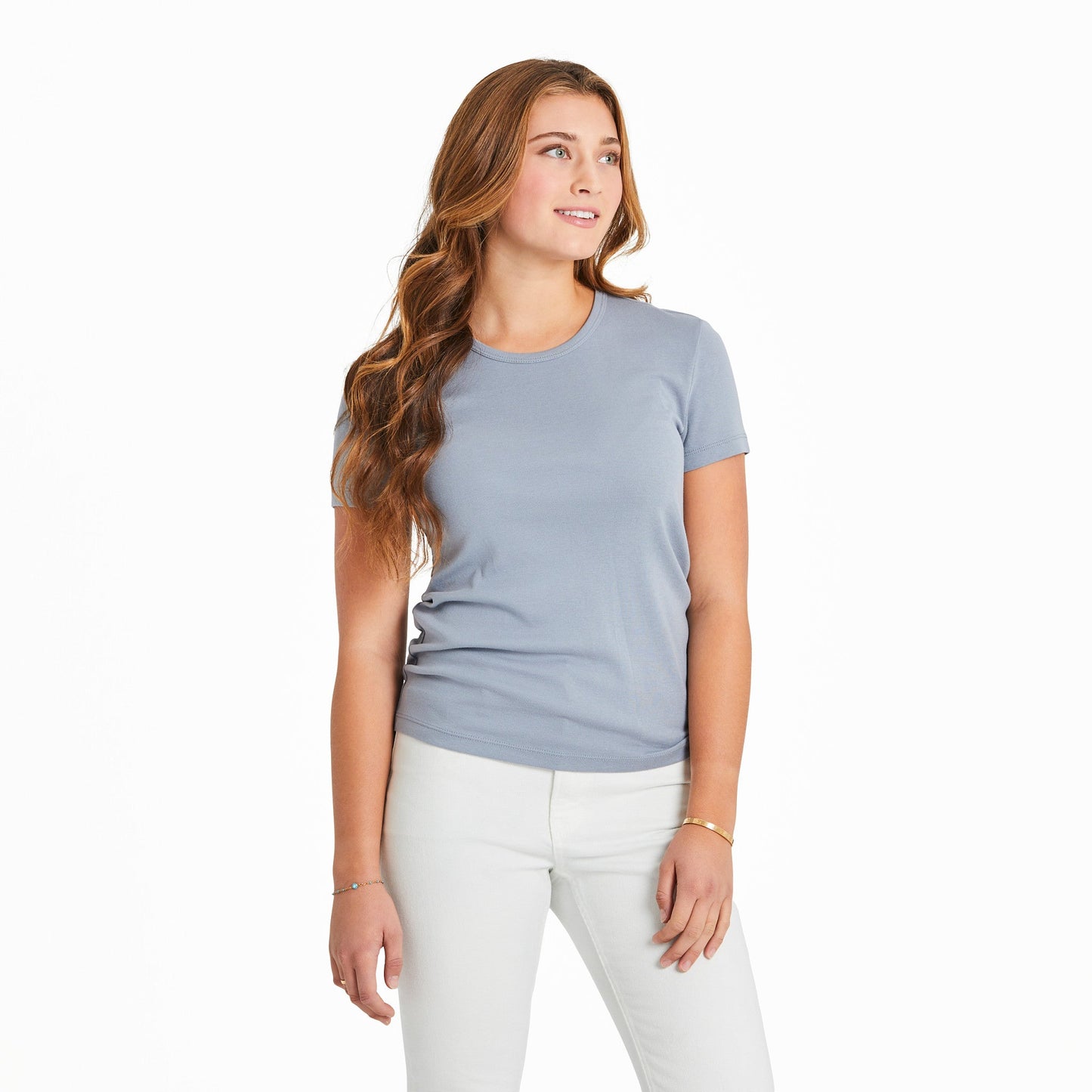 Women's Solid Modal Ribbed Tee