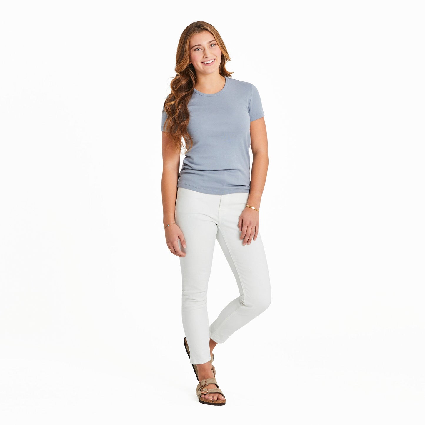 Women's Solid Modal Ribbed Tee