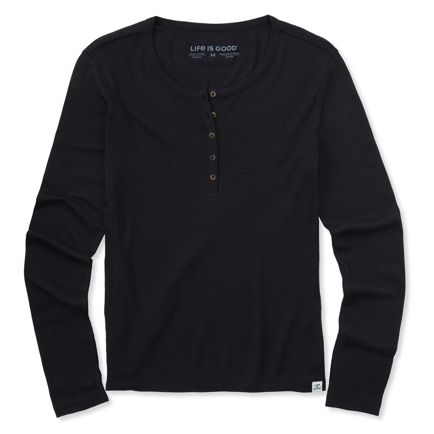 Women's Solid Modal Ribbed Henley