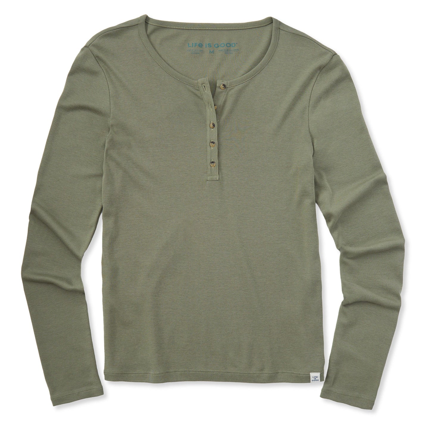 Women's Solid Modal Ribbed Henley