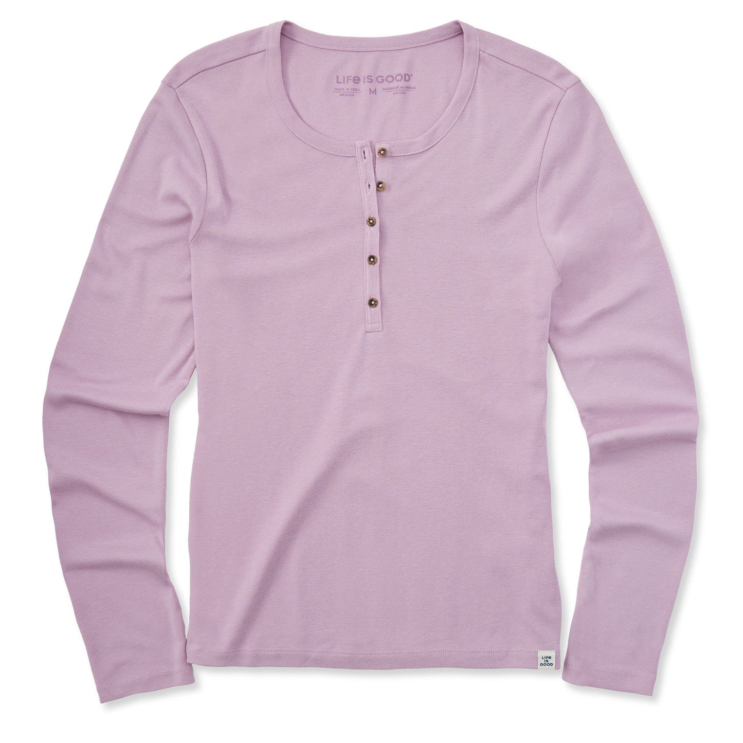 Women's Solid Modal Ribbed Henley