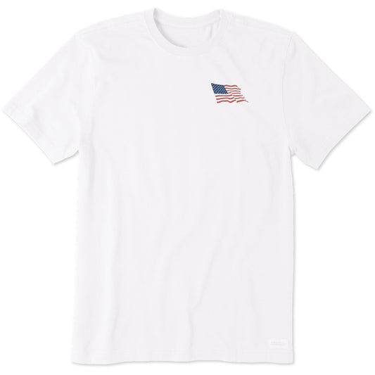 Men's Waving Flag Short Sleeve Crusher Tee