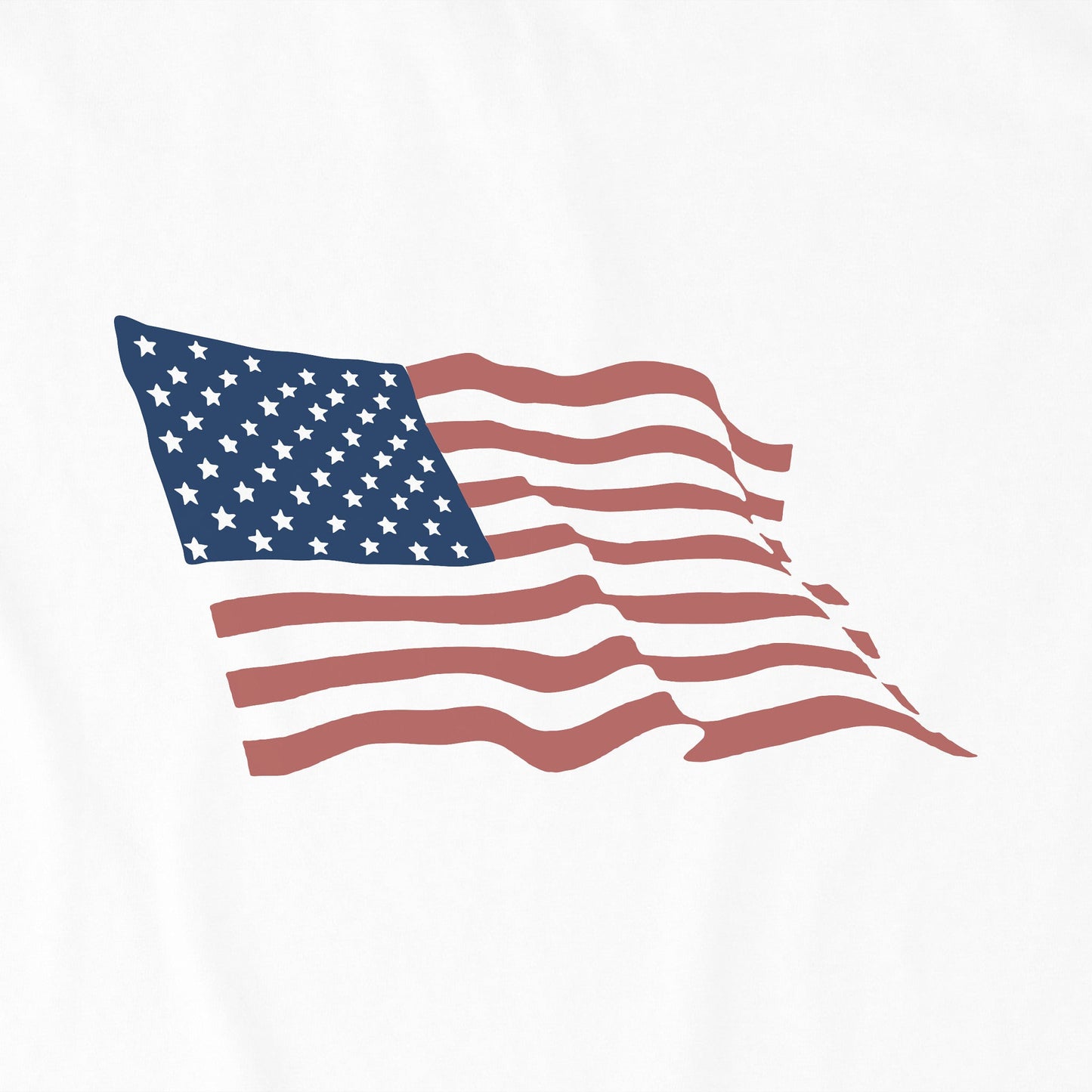 Men's Waving Flag Short Sleeve Crusher Tee