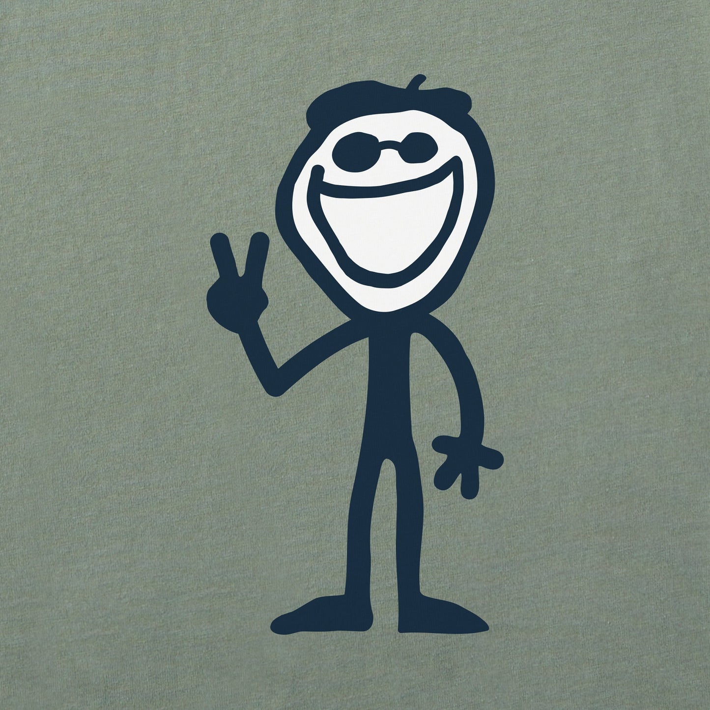 Men's Jake Peace Sign Short Sleeve Crusher Tee