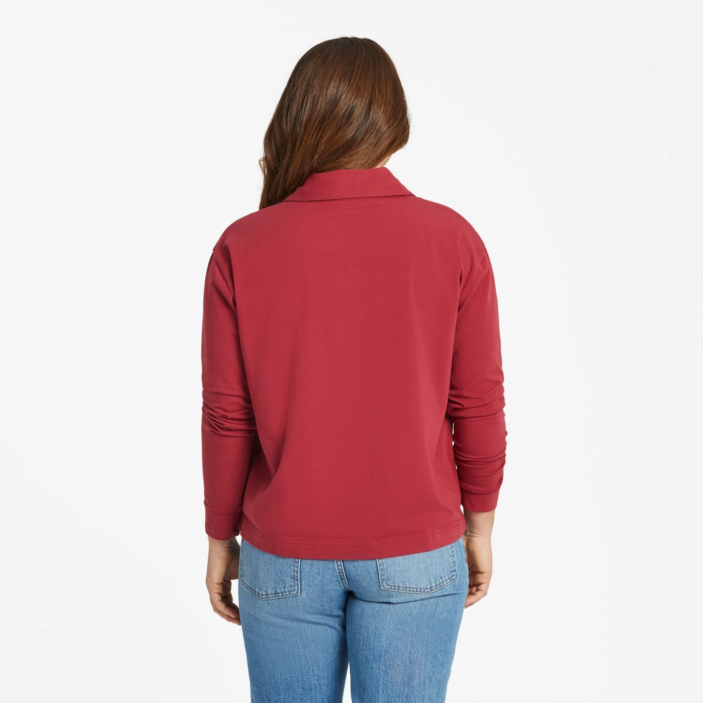 Women's Solid Crusher-FLEX Collared Pullover