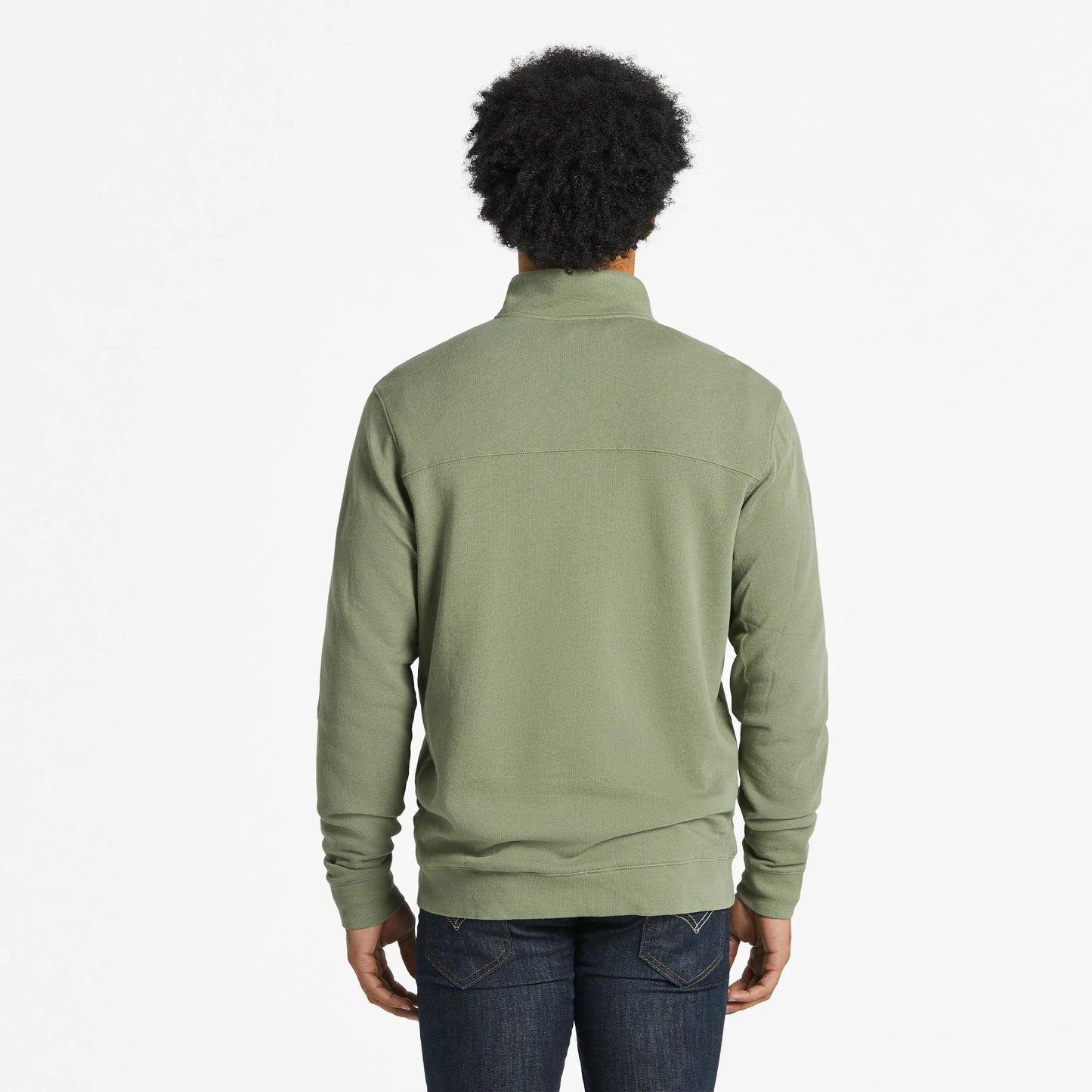 Men's Solid French Terry Quarter Zip