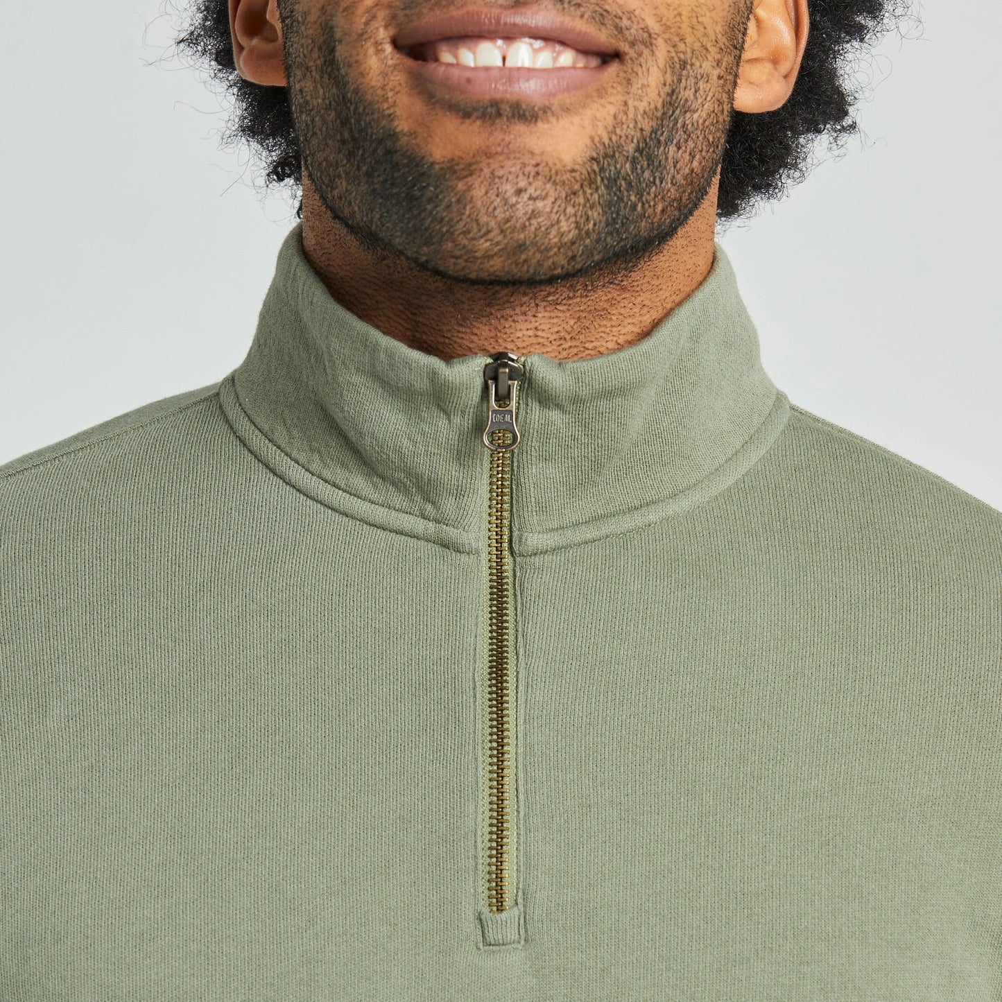 Men's Solid French Terry Quarter Zip