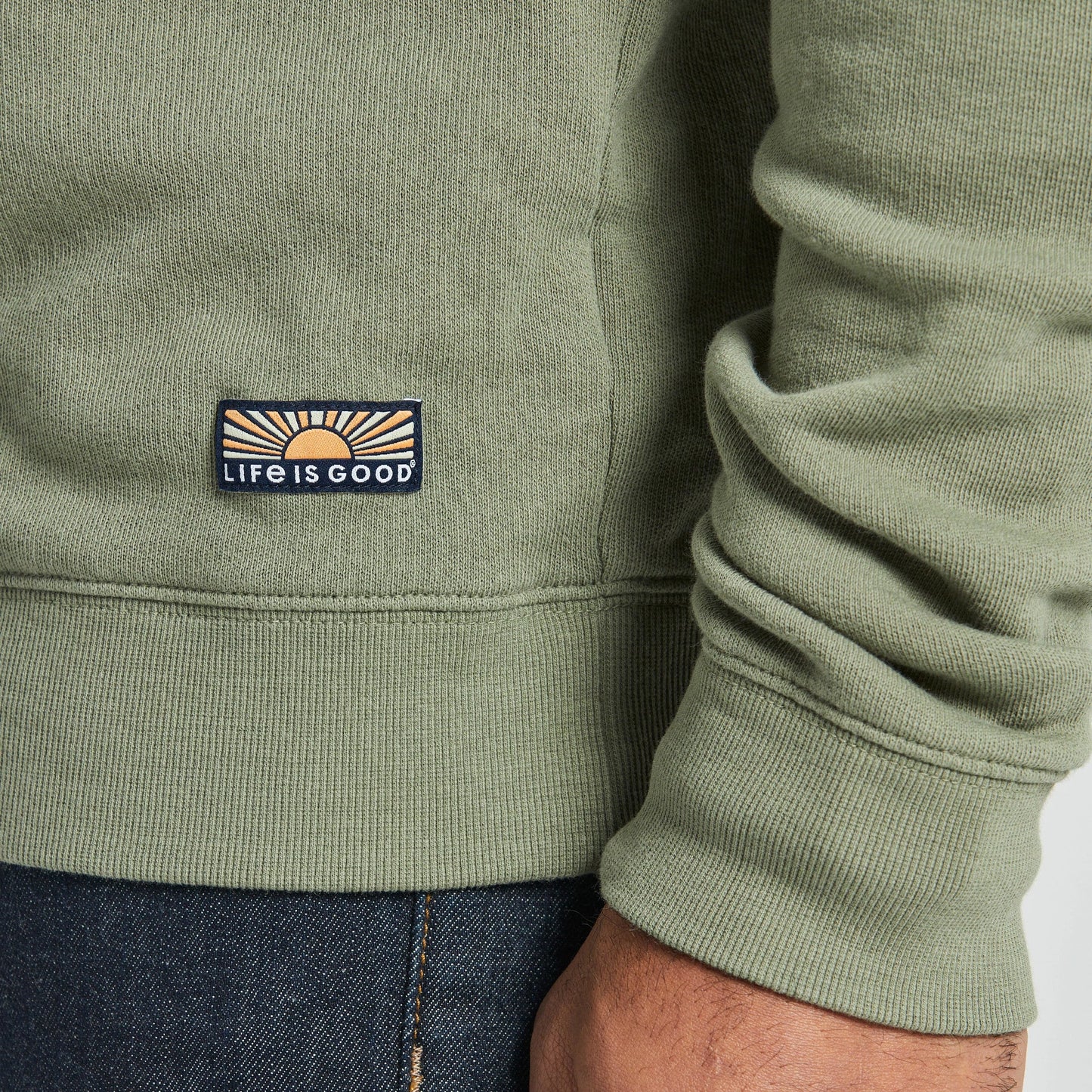 Men's Solid French Terry Quarter Zip