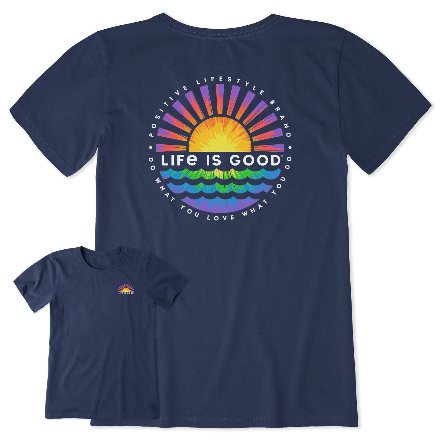 Women's Tie Dye Sunset Burst Short Sleeve Tee