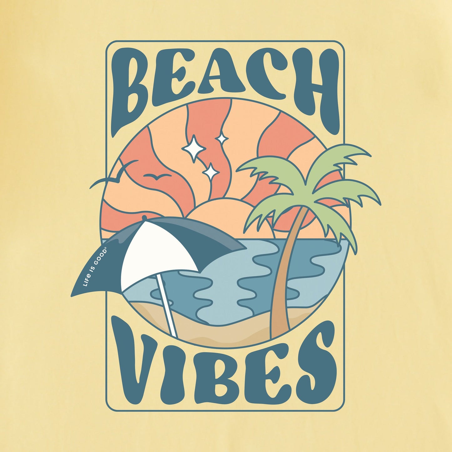 Men's Beach Vibes Short Sleeve Crusher Tee