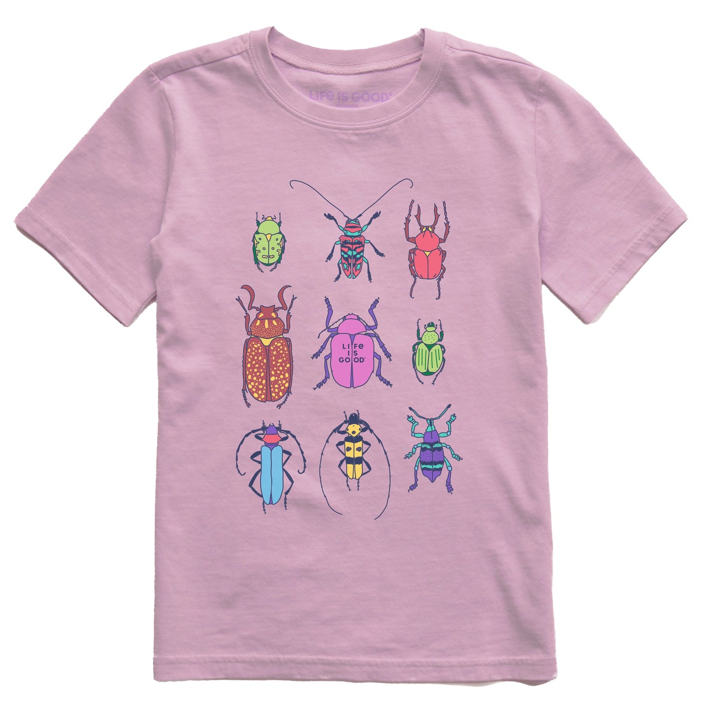Kids Cool Bug Grid Short Sleeve Crusher Tee