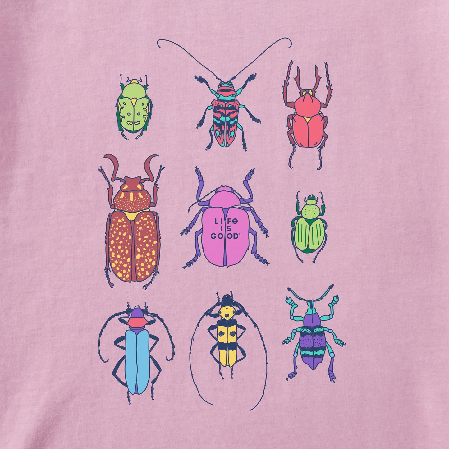 Kids Cool Bug Grid Short Sleeve Crusher Tee