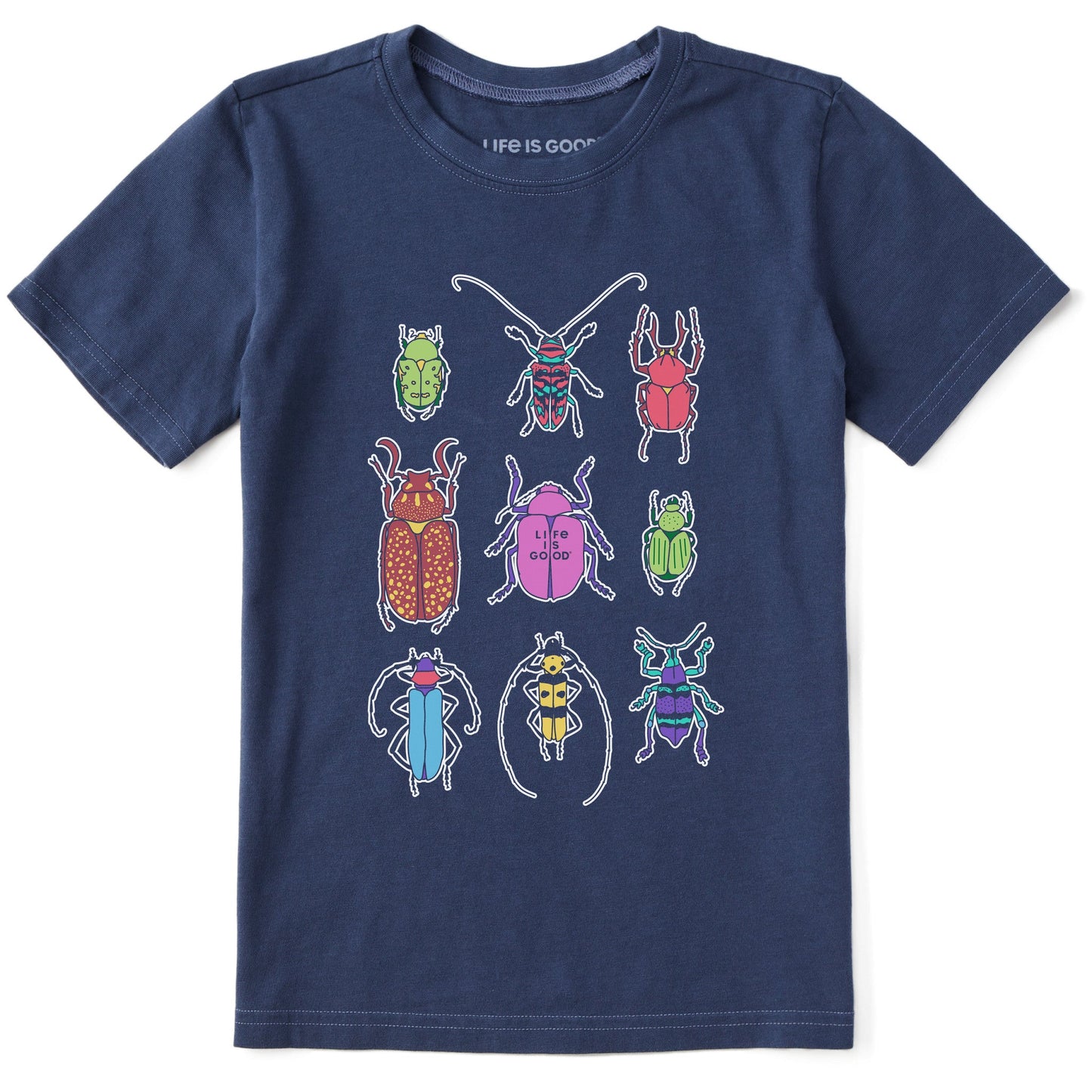 Kids Cool Bug Grid Short Sleeve Crusher Tee