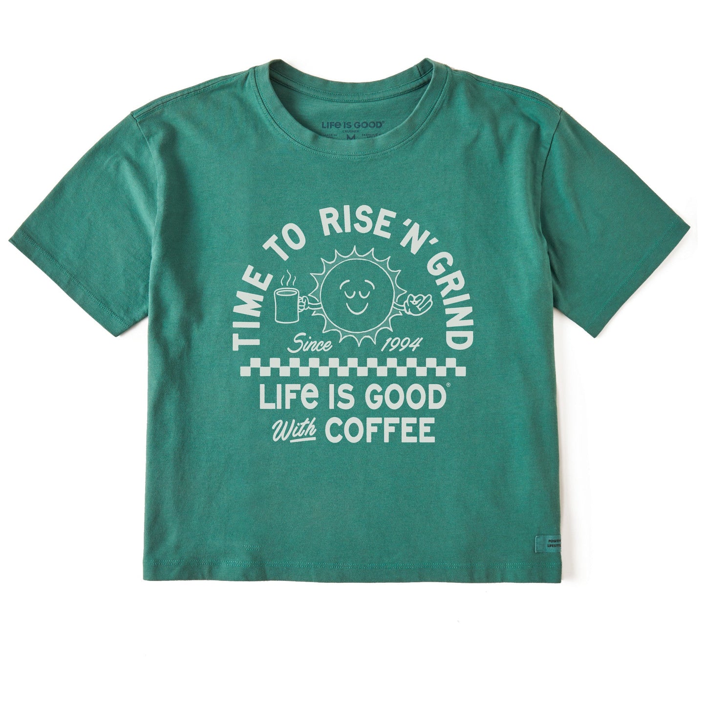 Women's Showtime Rise Coffee Sun Short Sleeve Crusher Boxy Tee