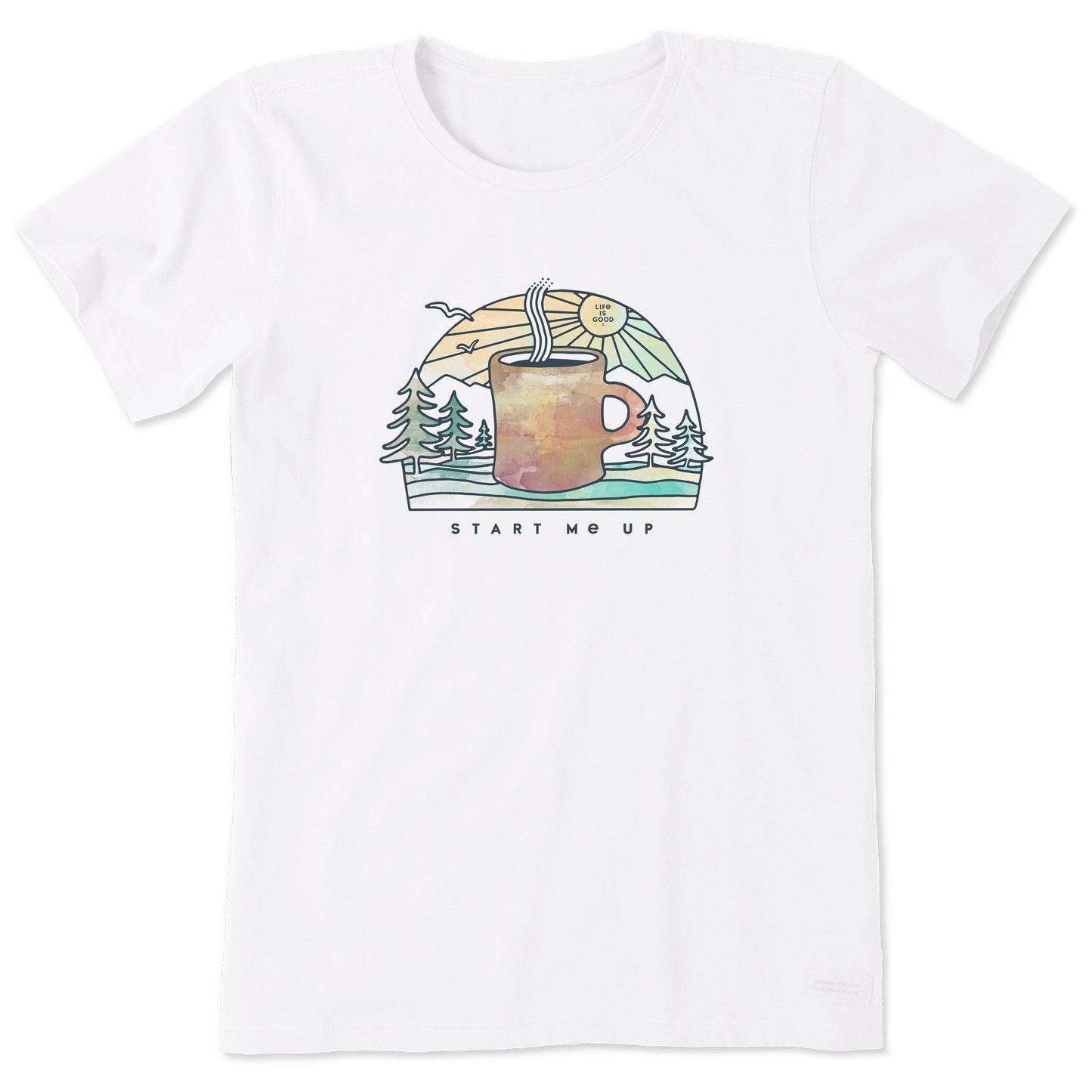 Women's Start me Up Coffeescape Short Sleeve Tee