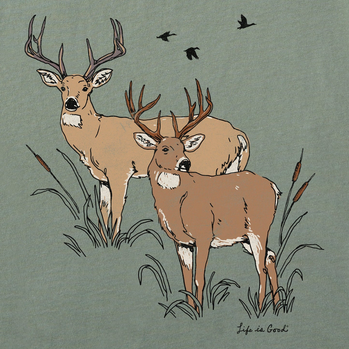 Men's Deer Friends Short Sleeve Crusher Tee