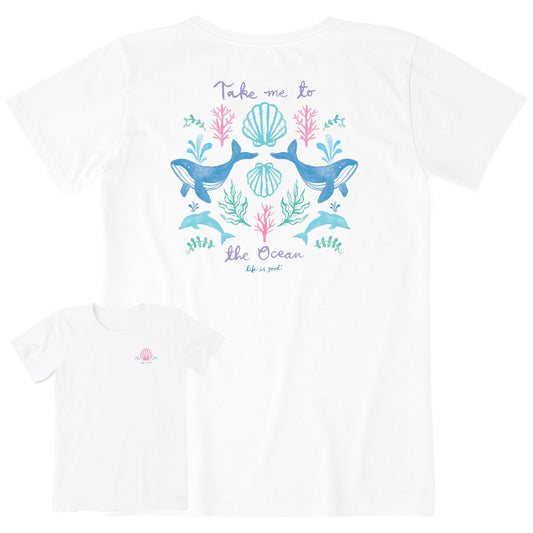 Women's Take Me to the Ocean Sealife Short Sleeve Tee