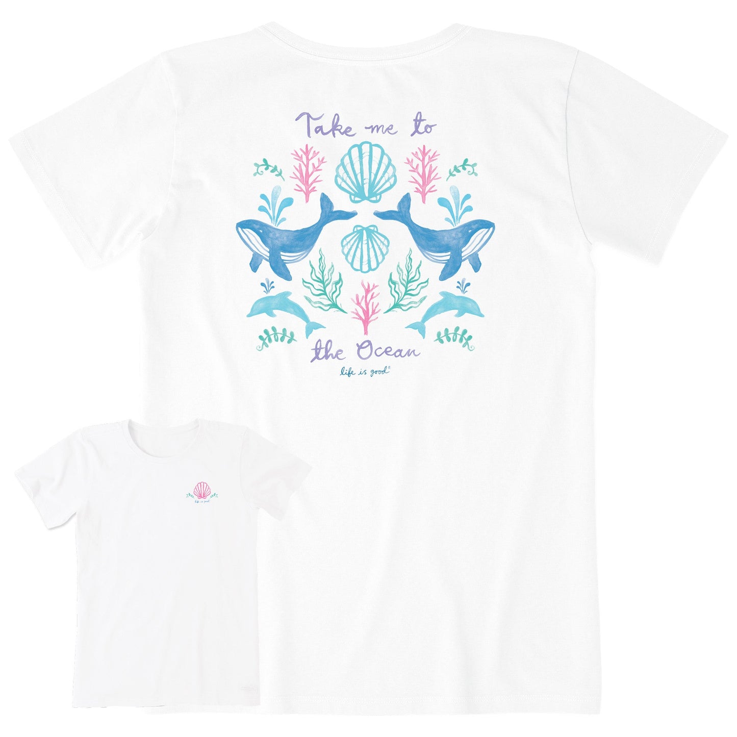 Women's Take Me to the Ocean Sealife Short Sleeve Tee