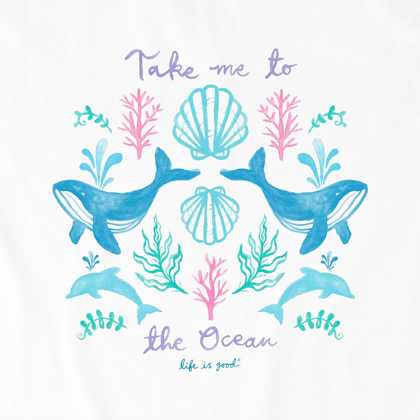 Women's Take Me to the Ocean Sealife Short Sleeve Tee