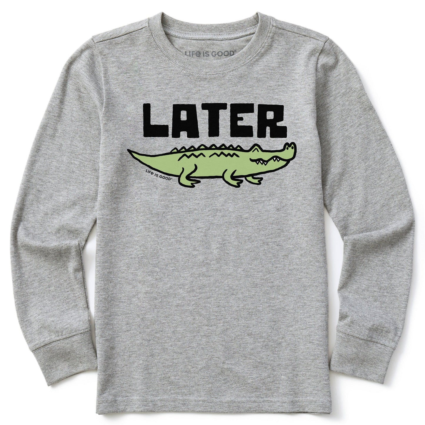 Kids Later Gator Long Sleeve Crusher Tee