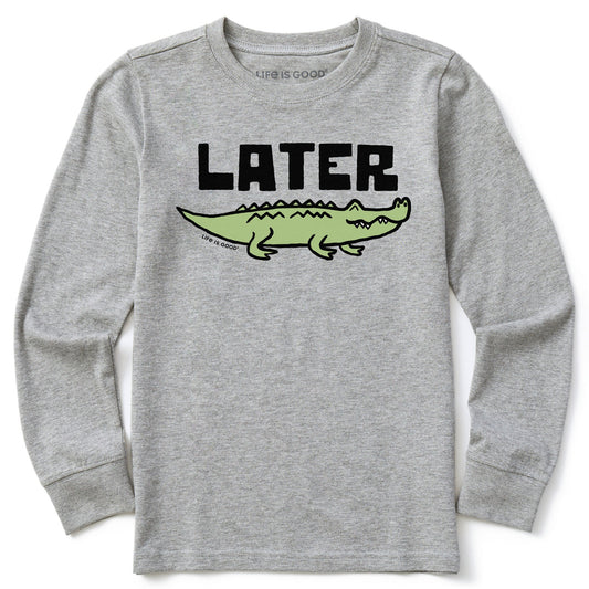 Kids Later Gator Long Sleeve Crusher Tee