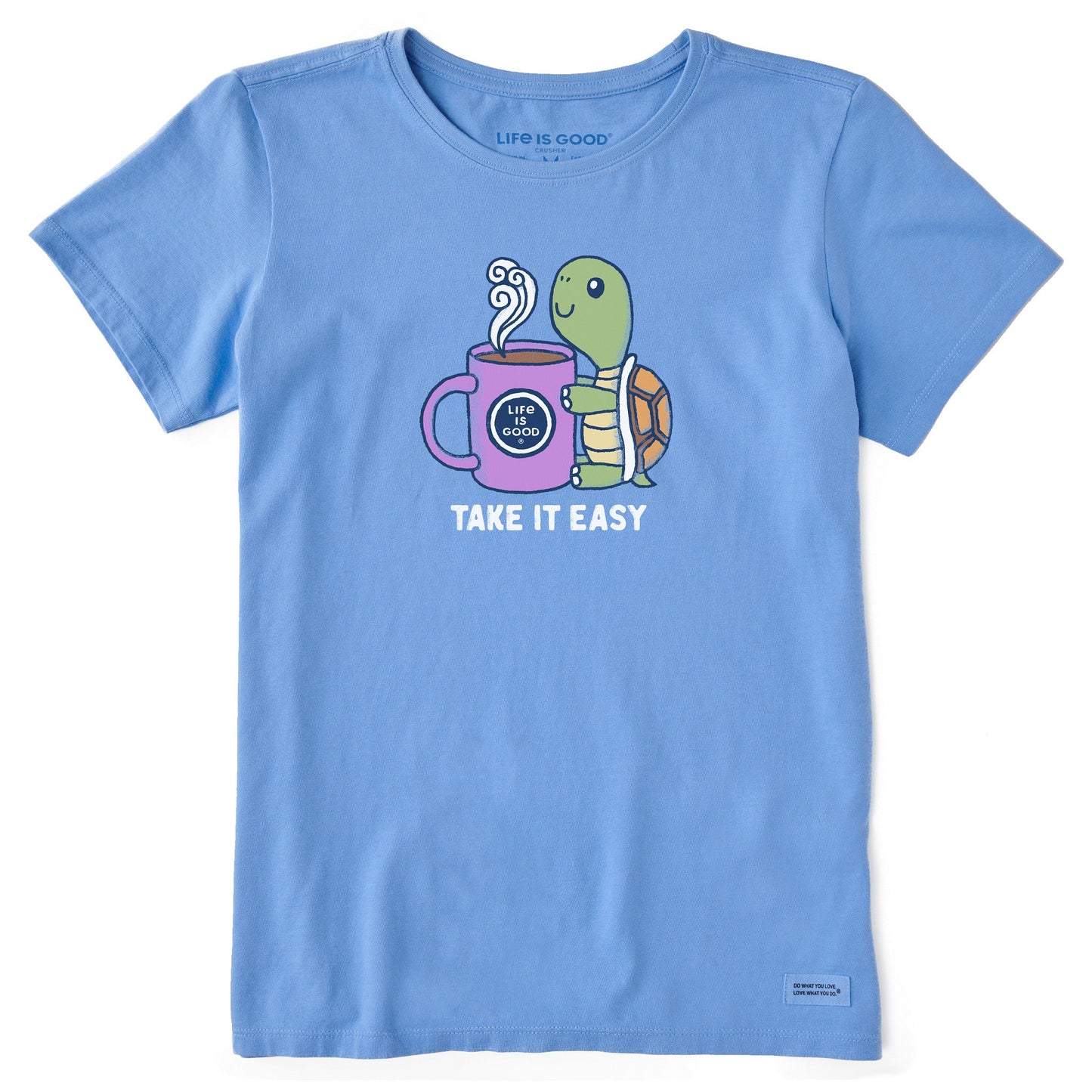 Women's Take it Easy Turtle w Coffee Short Sleeve Tee
