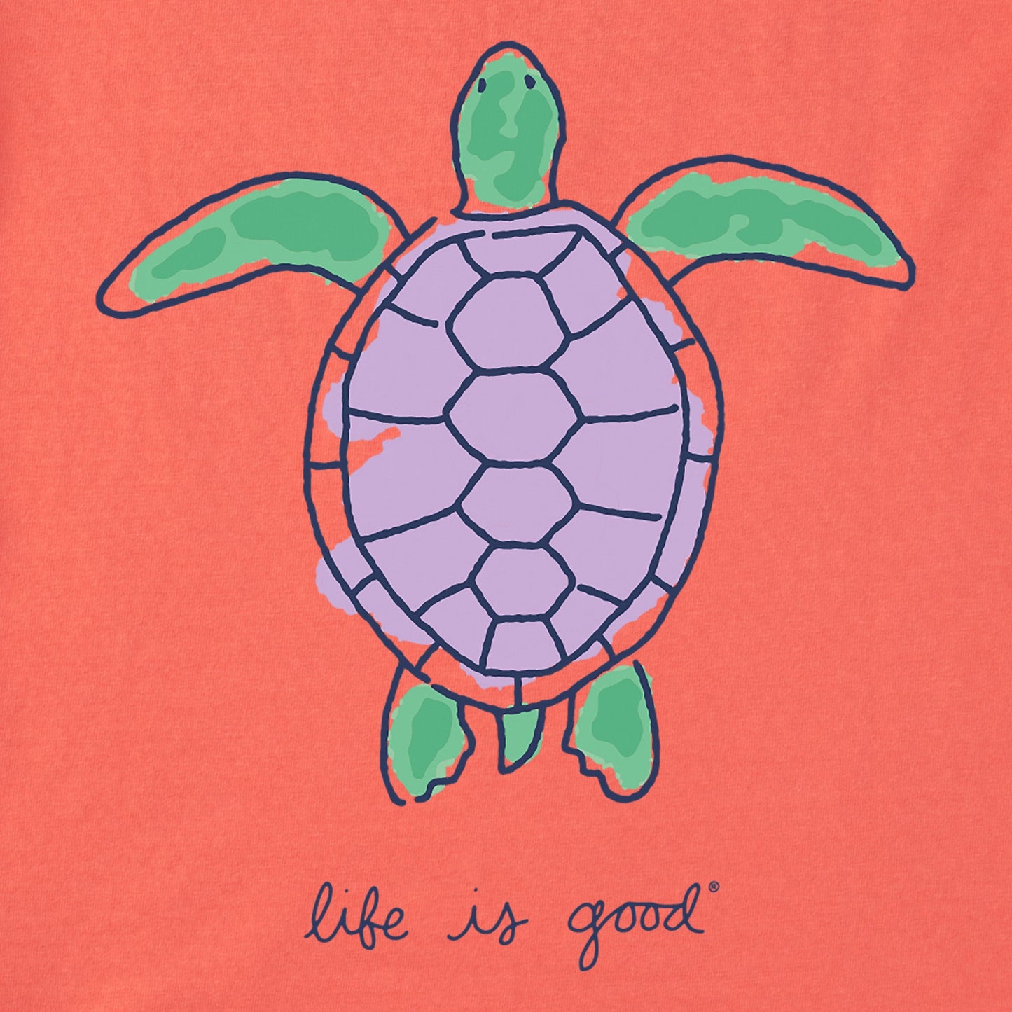 Women's Watercolor Turtle Short Sleeve Tee