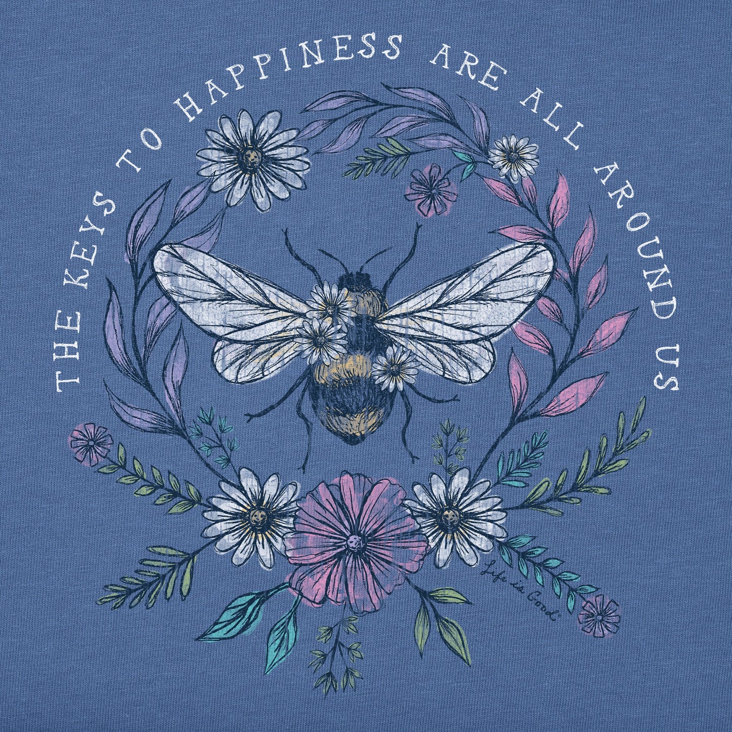 Women's Bee Happiness All Around Short Sleeve Crusher Vee