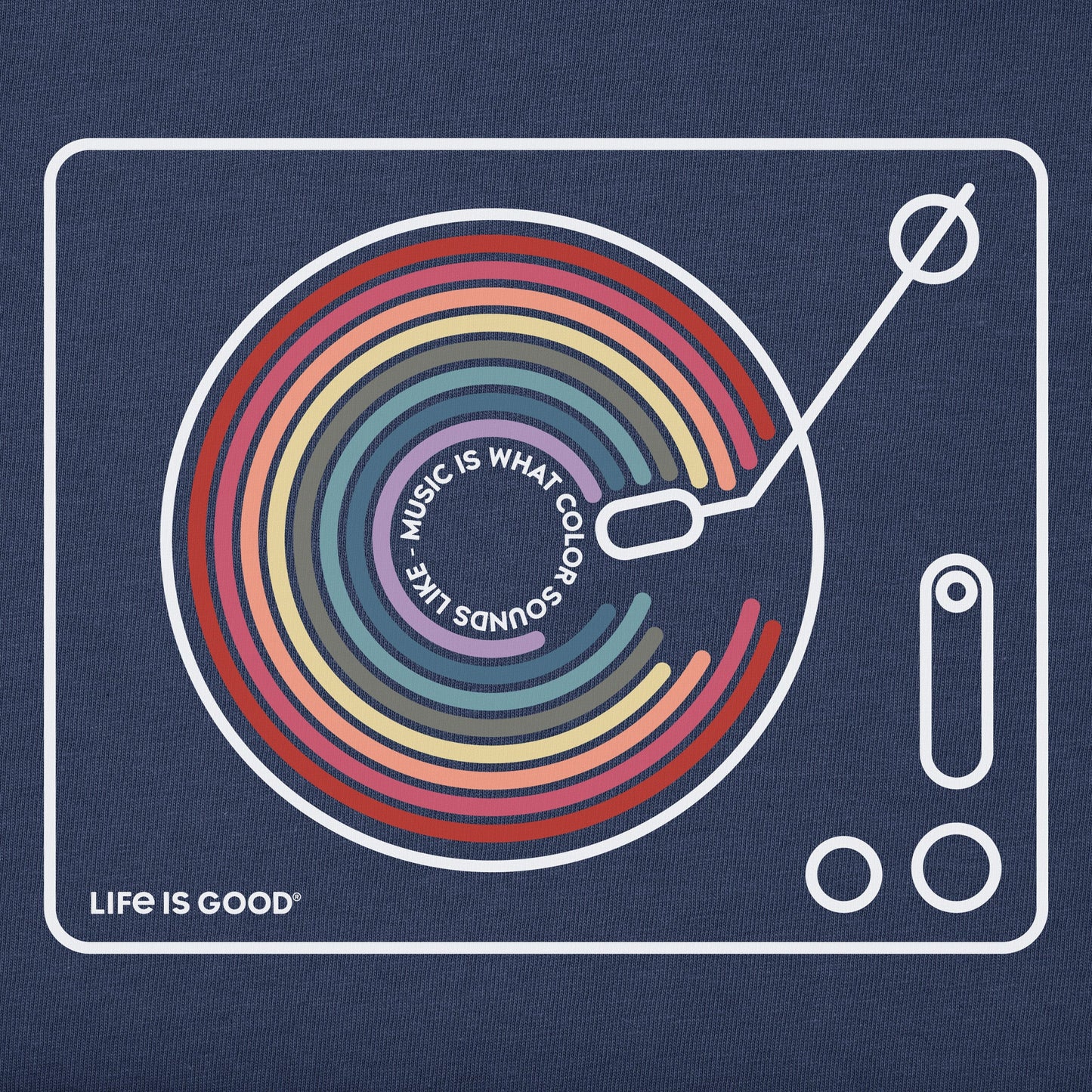 Men's Music Color Turntable Short Sleeve Tee